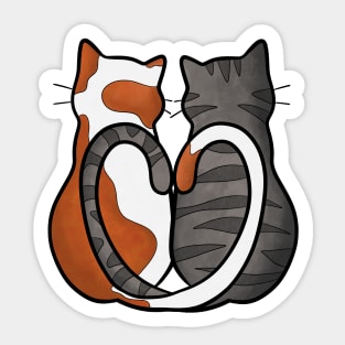 Two Cats in Love Sticker